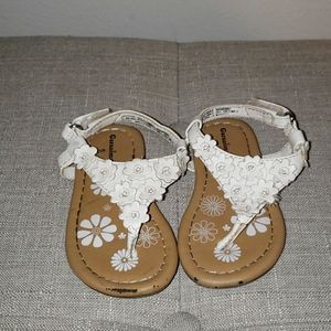 White Garanimal Sandals- Toddler Girl Size 5